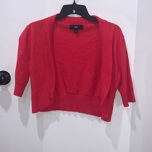 red half cropped dress sweater